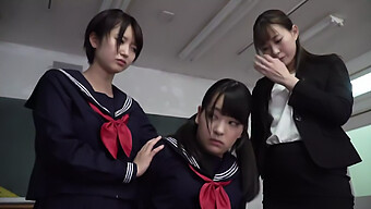 Japanese High School Girl'S Oral Skills In Action