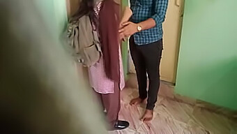 Indian Housewife'S Kitchen Escapade With Young College Stud